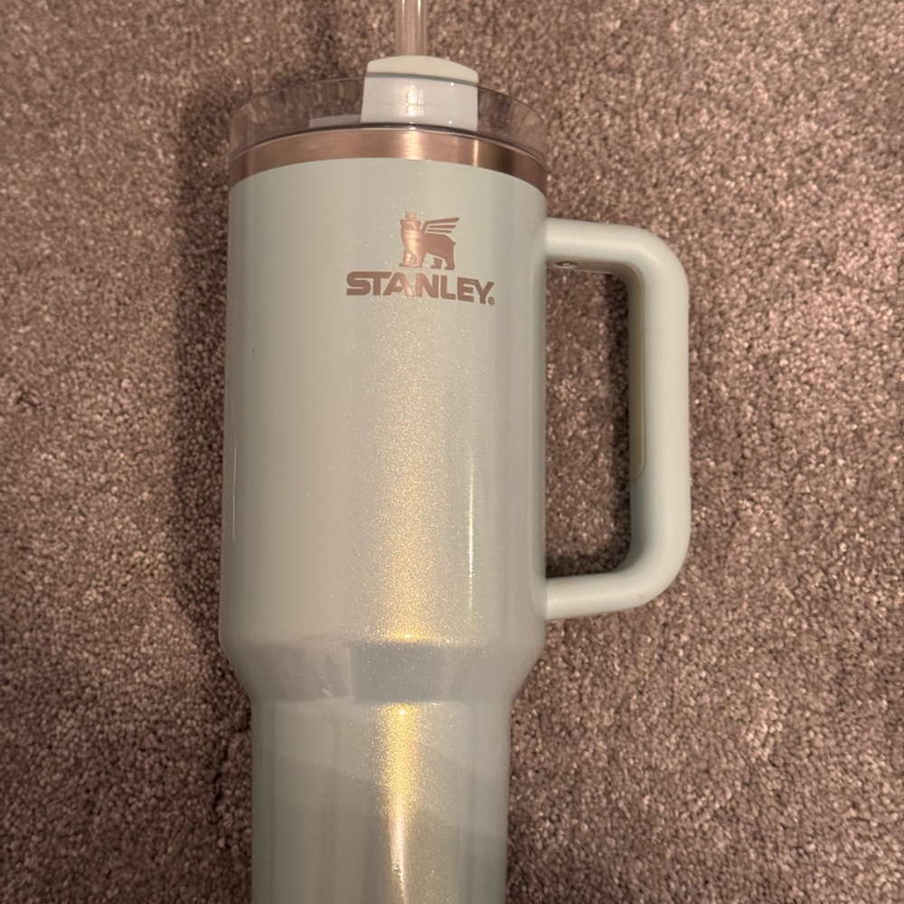 Stanley Shimmering Light Blue Tumbler with Handle